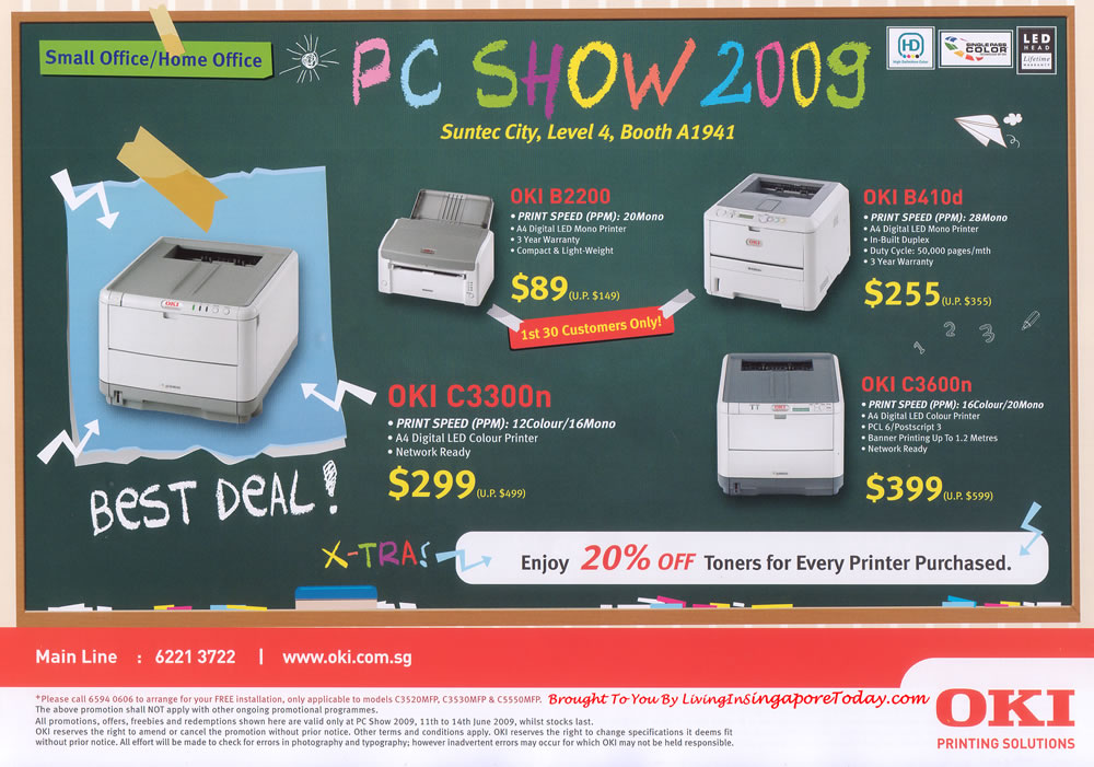 OKI Printer Promotions At PC Show 2009 :: Living In Singapore Today