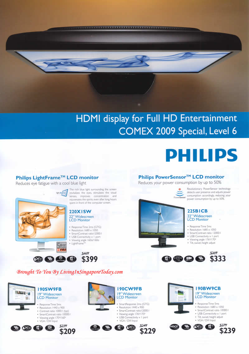 Philips Full HD LCD Monitor COMEX 2009 Special :: Living In Singapore ...
