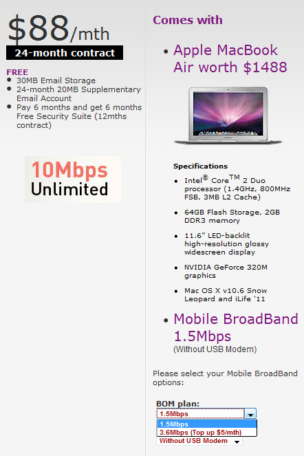 Apple MacBook Air Singtel Broadband Promotion 2010 :: Living In ...